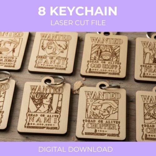 llaveros wanted de one piece archivo digital