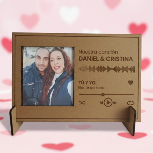 marco de fotos personalizado con canción