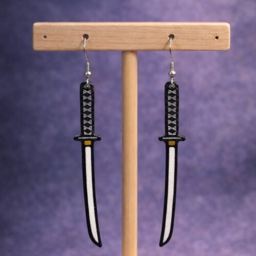 Pendientes Katanas de Ulrich de Código Lyoko