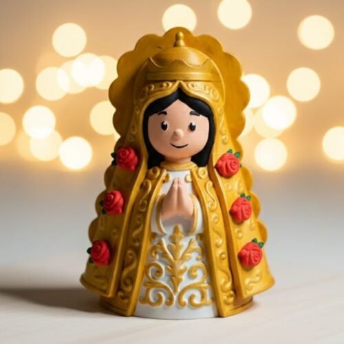 Figura Virgen del Rocío 3D pintada a mano con llavero de regalo