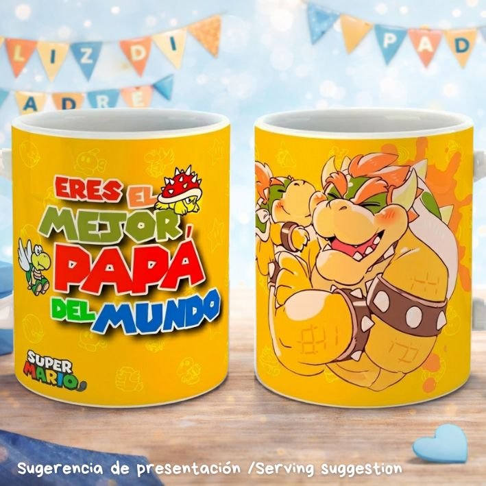 Taza "Mejor padre del mundo" (Bowser) | Día del Padre