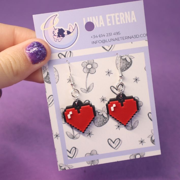 Pendientes Corazón Pixel